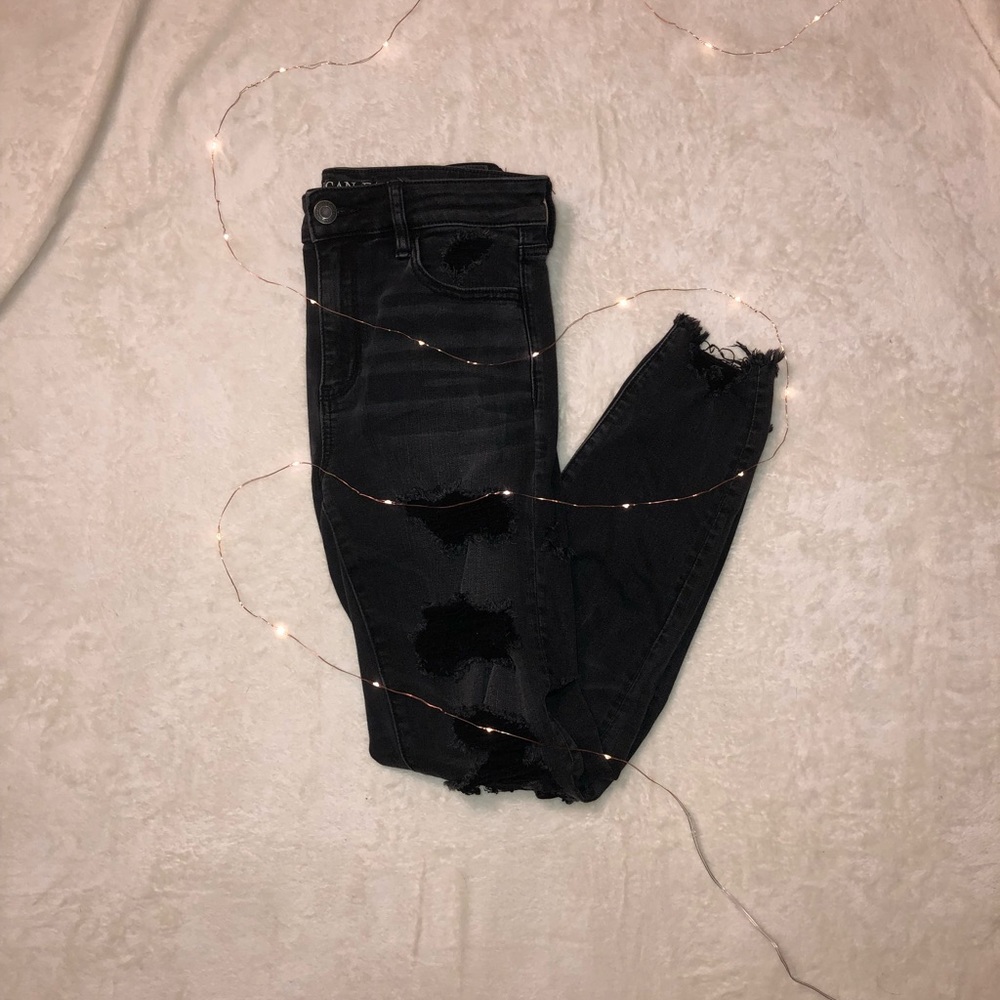 American Eagle Hi-Rise Jegging Ripped Jeans